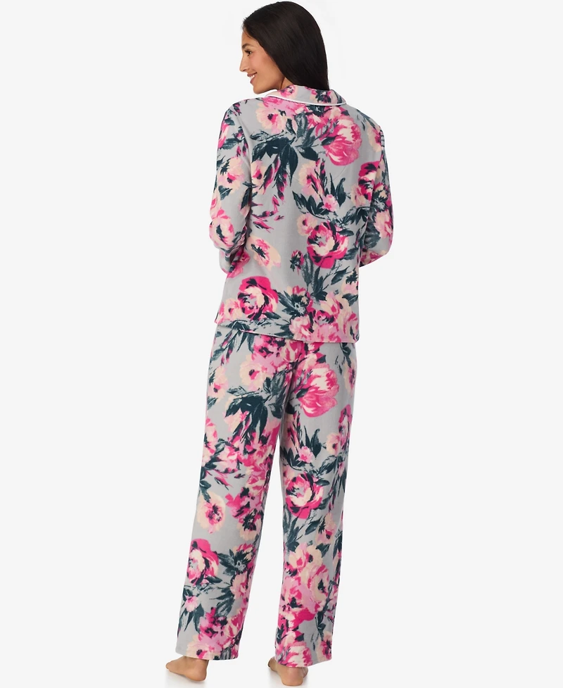 Cuddl Duds Women's 2-Piece Stretch Fleece Long Sleeve Pajama Set