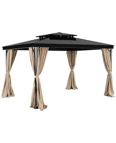 Slickblue Waterproof Patio Gazebo Curtain Panels for Outdoor Privacy and Comfort