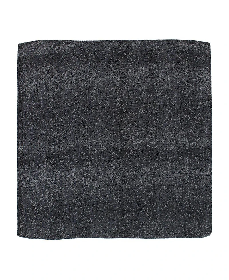 Trafalgar Men's Esteban Scrolling Vines Tone on Tone Patterned Silk 12x12 Pocket Square