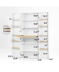 Casainc Kitchen Pantry Cabinet with Doors and Adjustable Shelves for Dining or Living Room
