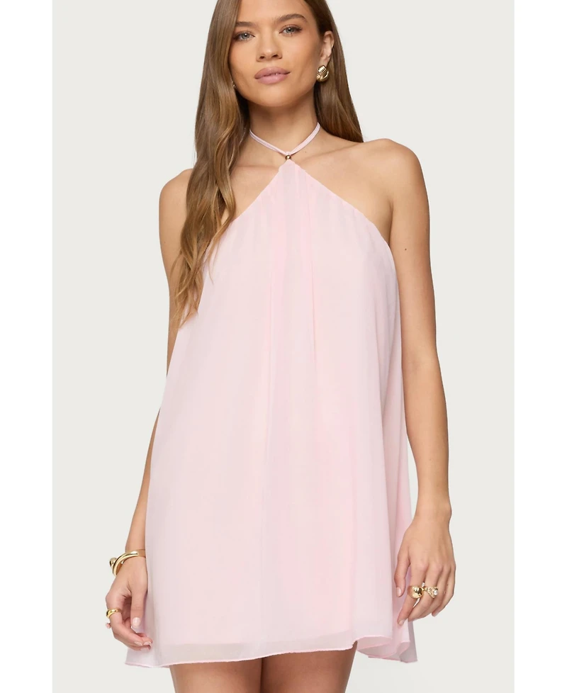 Edikted Women's Emeline Backless Halter Mini Dress