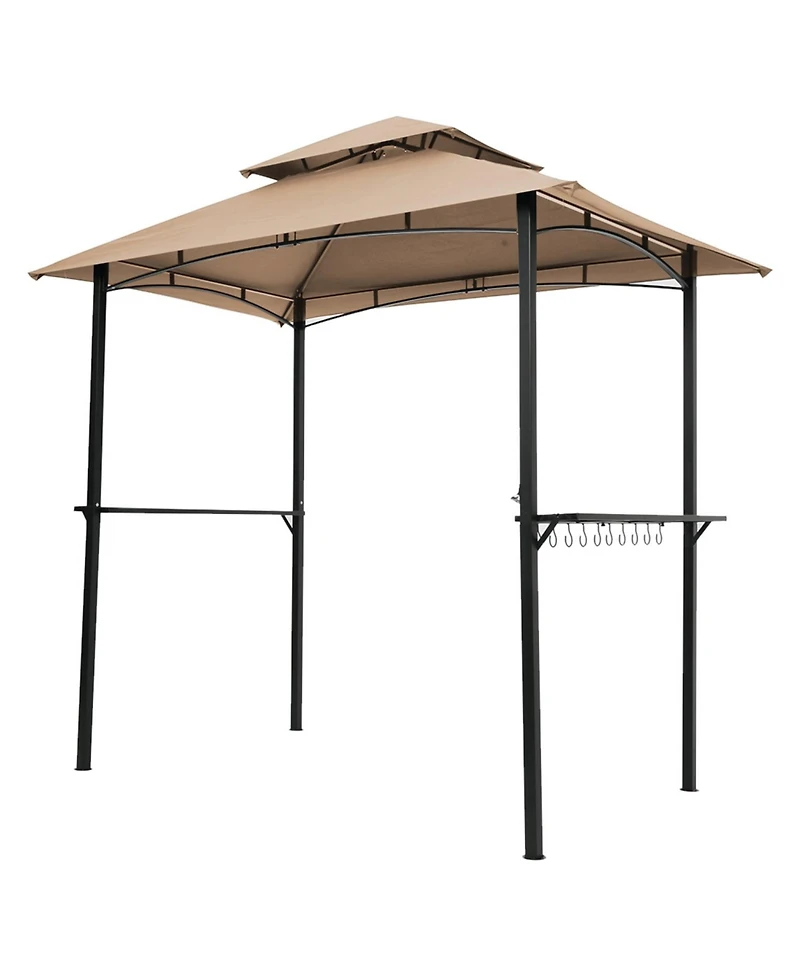 Streamdale Furniture Grill Gazebo 8x5 Ft Khaki