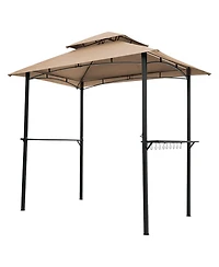 Streamdale Furniture Grill Gazebo 8x5 Ft Khaki