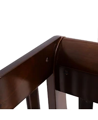 Costway Toddler Coffee Pine Wood Bed Crib Nursery