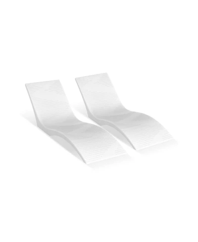 Slickblue Set of 2 In-Pool Lounge Chairs Chaise Loungers for Sun Shelf and Pool Relaxation