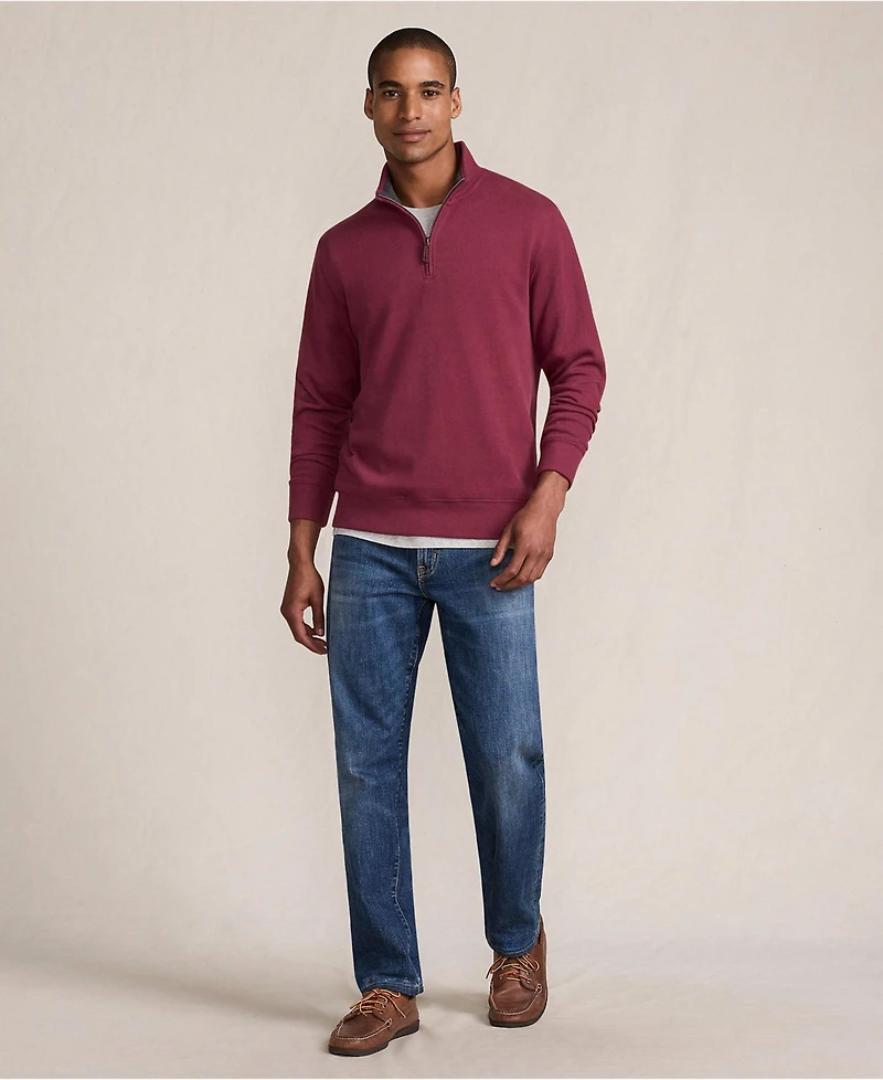 Lands' End Men's Bedford Rib Quarter Zip Sweater
