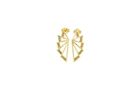 Lucy Quartermaine Angel Wing Studs in Gold Veremeil