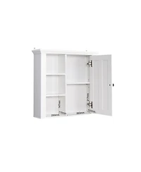 Casainc Wooden Wall Mounted Bathroom Cabinet with Single Door 20.86x5.71x20 in