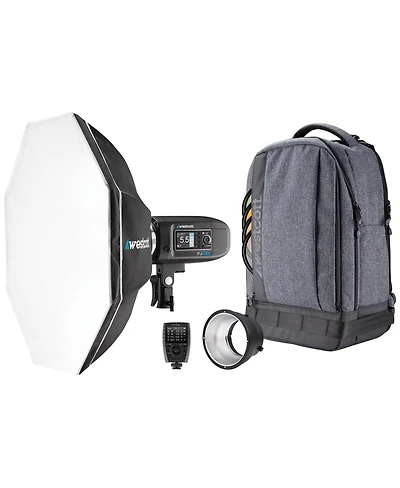 Westcott FJ400 Strobe 1-Light Backpack Kit with Fj-X3s Wireless Trigger for Sony Cameras