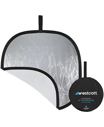 Westcott 32" Illuminator Collapsible 2-in-1 Silver/White Bounce Reflector