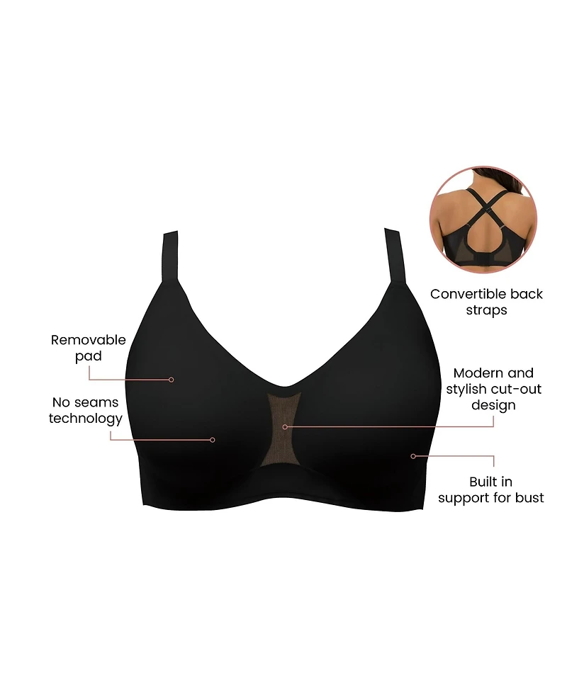 Parfait Women's Simplicity Seamless Wire-Free Bra, Grey