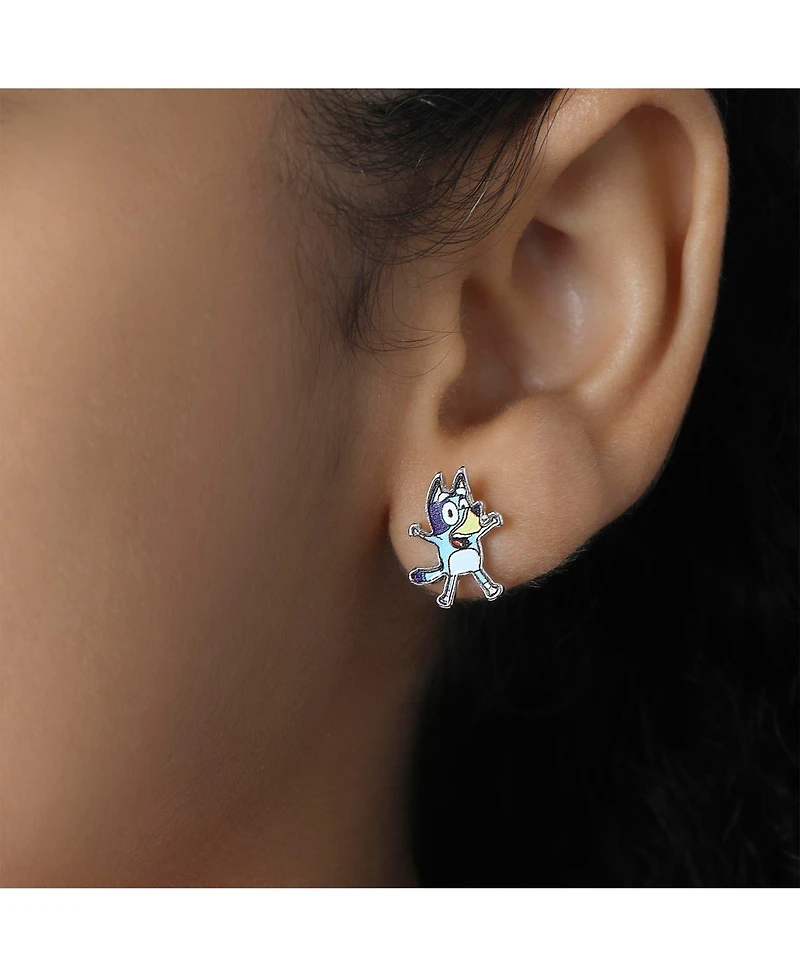 Bluey 4-Pack Stud Earrings Set - Character Jewelry Gift for Kids