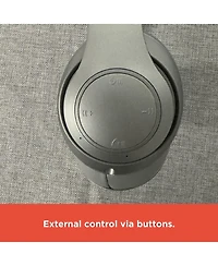 RadioShack Bluetooth 5.4 Over The Head Headphones With On-Ear Controls and 400 Mah Rechargeable Battery 3304404 Silver