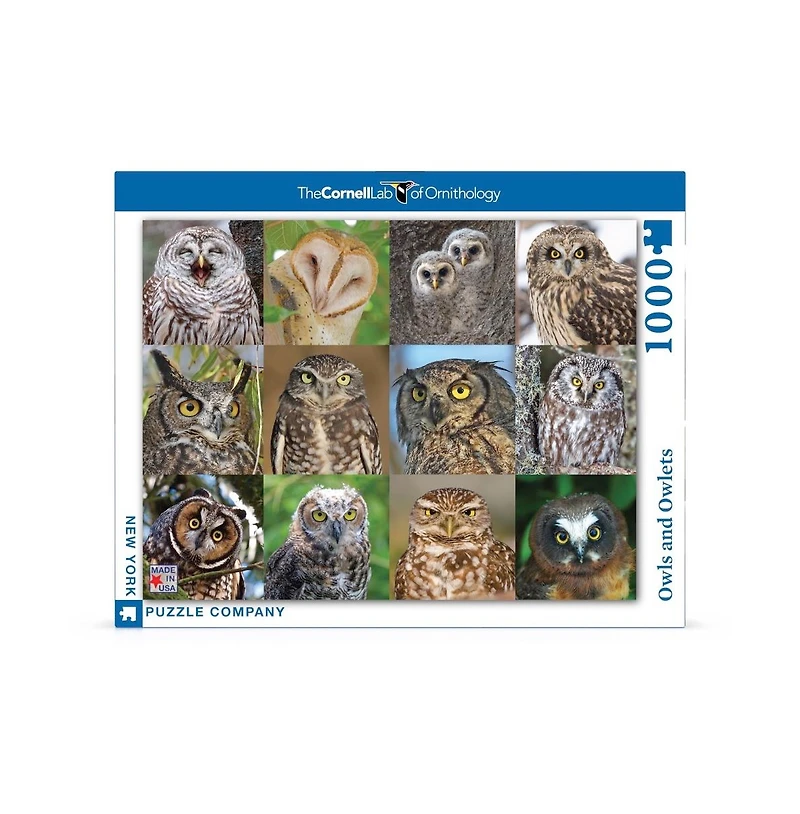 New York Puzzle Company Owls and Owlets 1000 Piece Puzzle