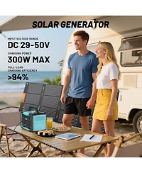 Mondawe 1000W Portable Power Station, 1024Wh Solar Generator with Ac Outlet & Led Light