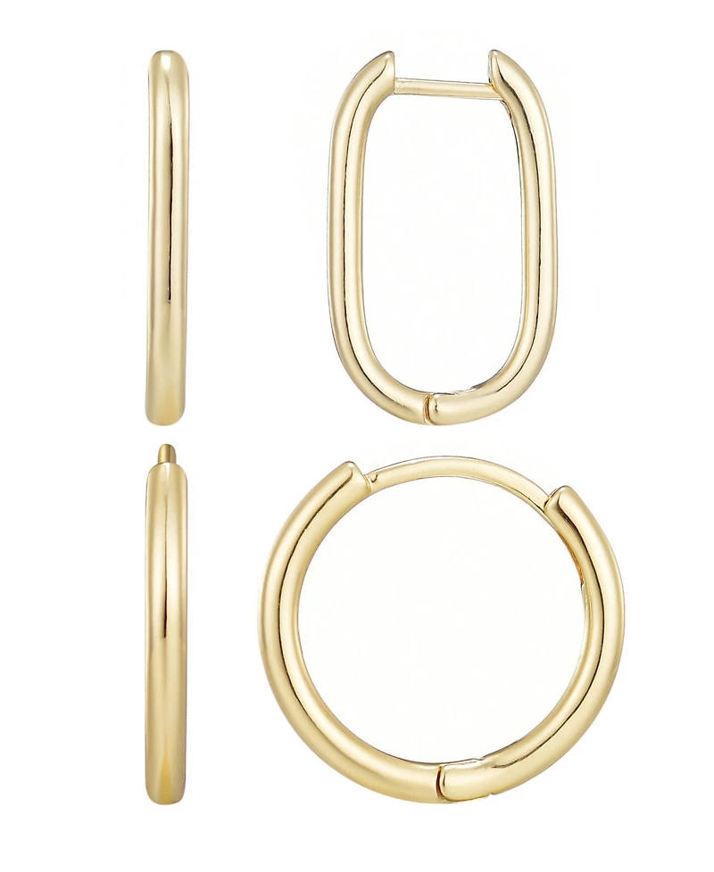 Adornia Gold Hoop Earrings Set