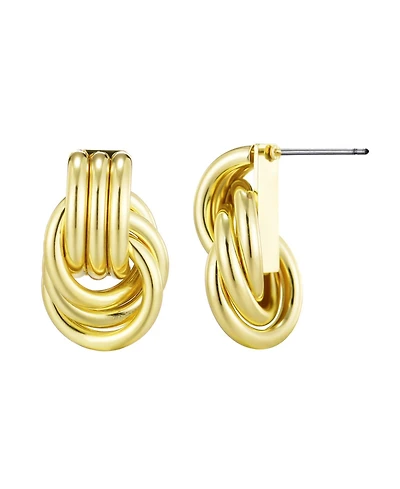 Adornia Gold Doorknocker Stud Earrings