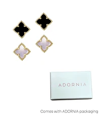 Adornia Gold Clover Stud Set