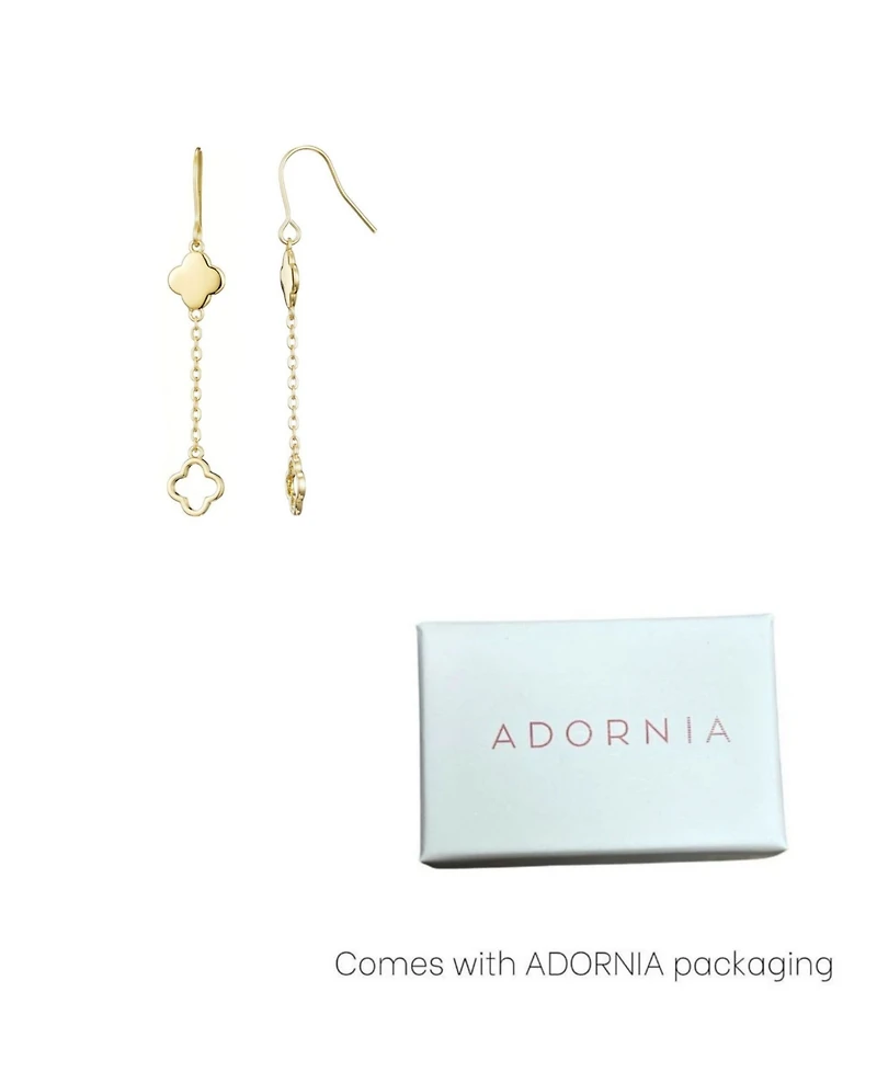 Adornia Gold Clover Drop Earrings