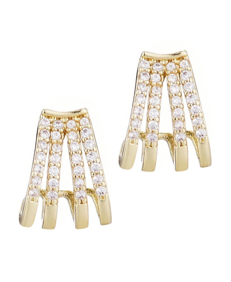 Adornia Gold Cubic Zirconia Ear Wrap Huggie Earrings
