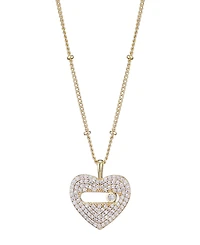 Adornia Gold Cubic Zirconia Heart Necklace