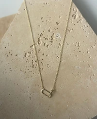 Adornia Gold Cubic Zirconia Pave Links Necklace