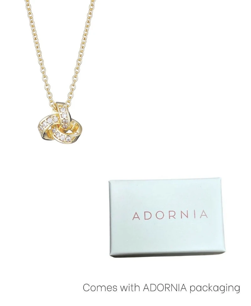 Adornia Gold Cubic Zirconia Halo Heart Necklace
