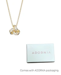 Adornia Gold Cubic Zirconia Halo Heart Necklace