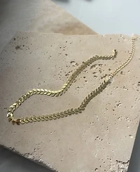 Adornia Gold Adjustable Fishtail Chain Choker Necklace