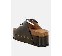 London Rag Merton Studded Flatform Slip Ons Women