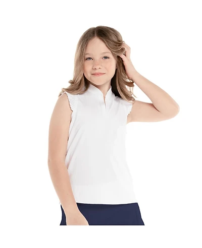 Lucky In Love Girls Pleat Me Up Sleeveless Golf Polo