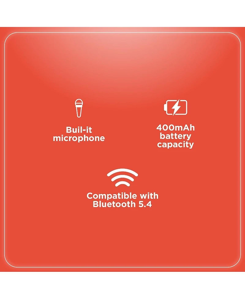 RadioShack Bluetooth 5.4 Over The Head Headphones With On-Ear Controls and 400 Mah Rechargeable Battery 3304403 Black