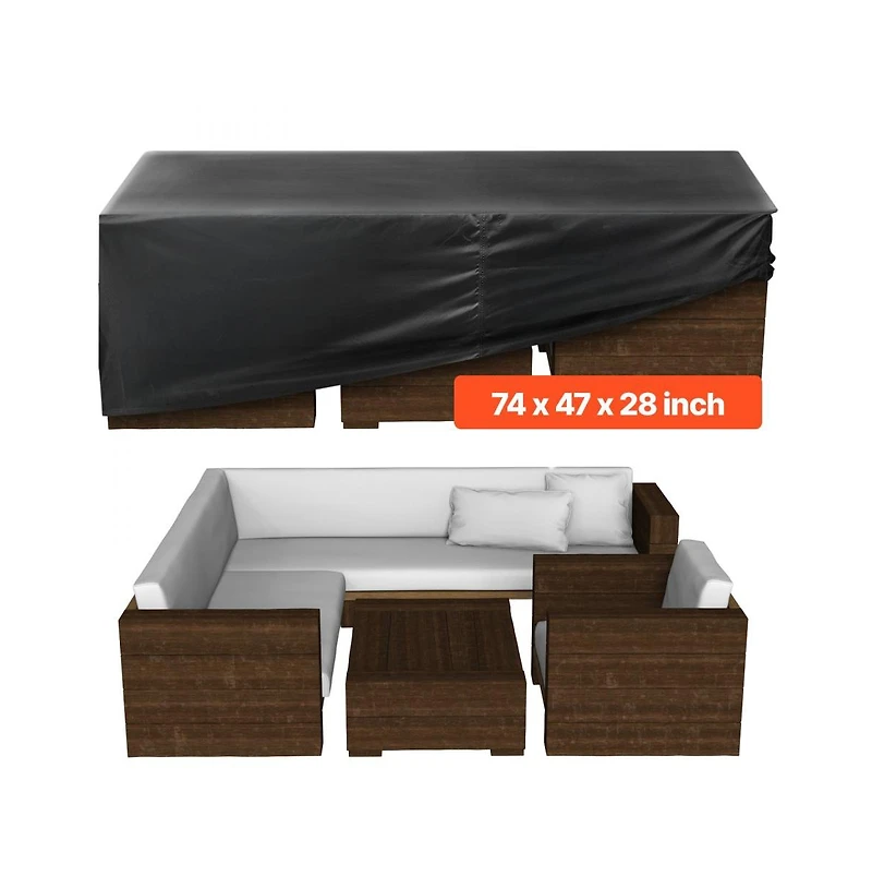 Slickblue Weather Resistant 420D Patio Furniture Cover for Chairs, Table, and Sofa