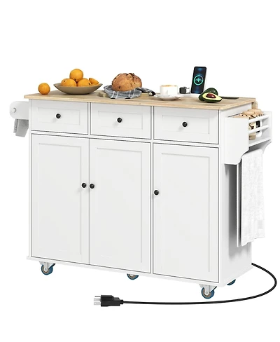 Slickblue Stylish Kitchen Island Kitchen Cabinet and Storage Cabinet for Efficient Kitchen Space