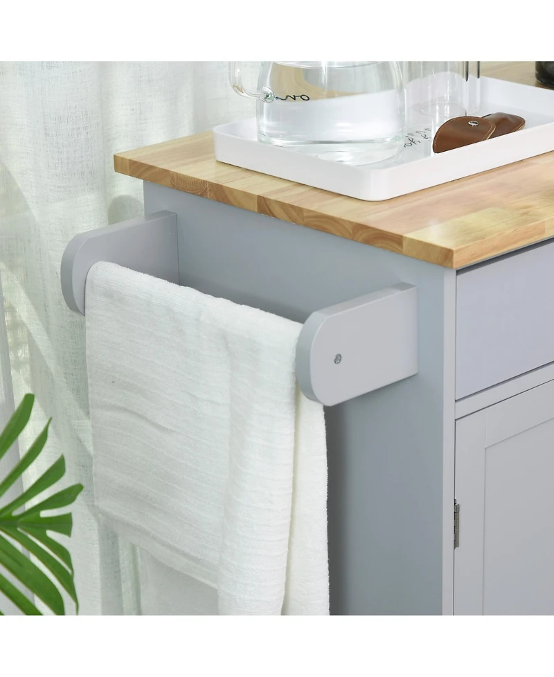 Slickblue Durable Wooden Kitchen Storage Cabinet with Adjustable Shelves for Dining Room and Pantry