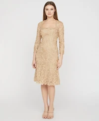 Js Collections Women's Square Neck Soutache Dress