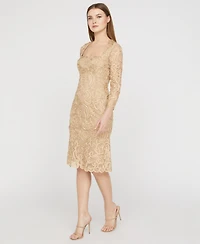 Js Collections Women's Square Neck Soutache Dress