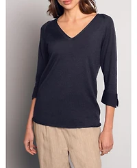 Celtic & Co. Women's Fine Knit Merino V-Neck Sweater