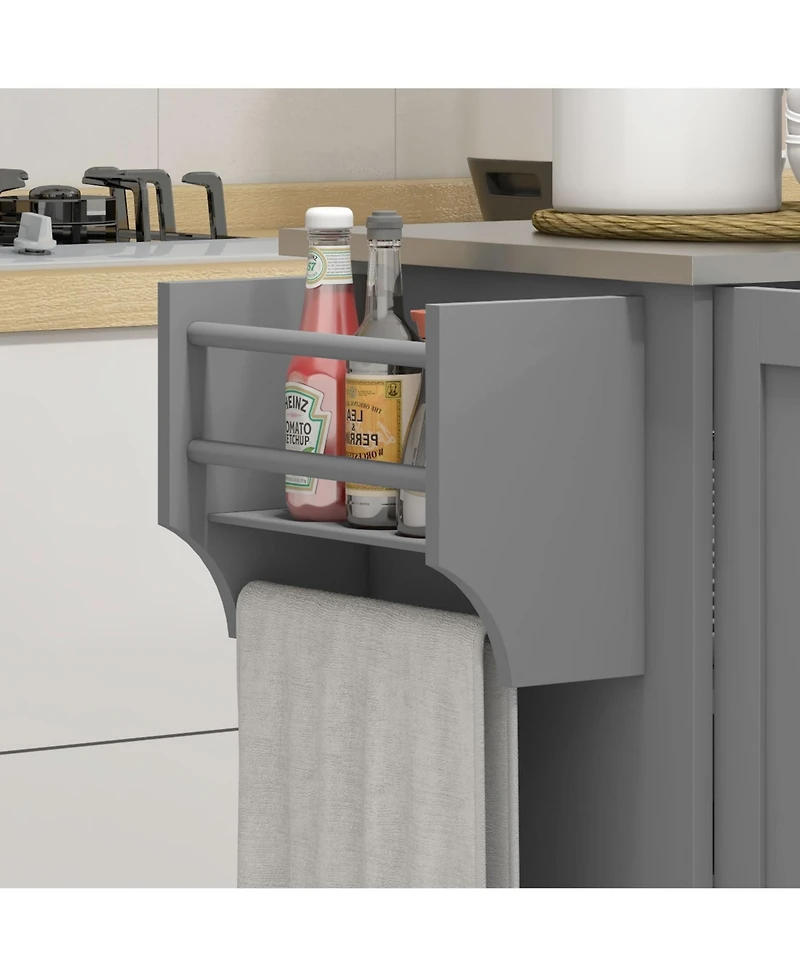 Tall Stylish Kitchen Storage Cabinet with Shelves for Pantry and Kitchen Storage