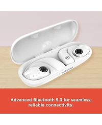 RadioShack Live Sound Wireless Earbuds, Bluetooth 5.3, Enhanced Bass, 8H Playtime, white 3304398