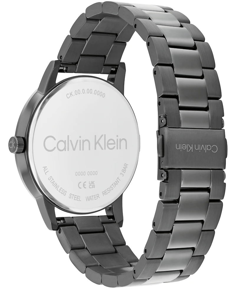 Calvin Klein Men's Ionic Plated Gray Steel Bracelet Watch, 41mm