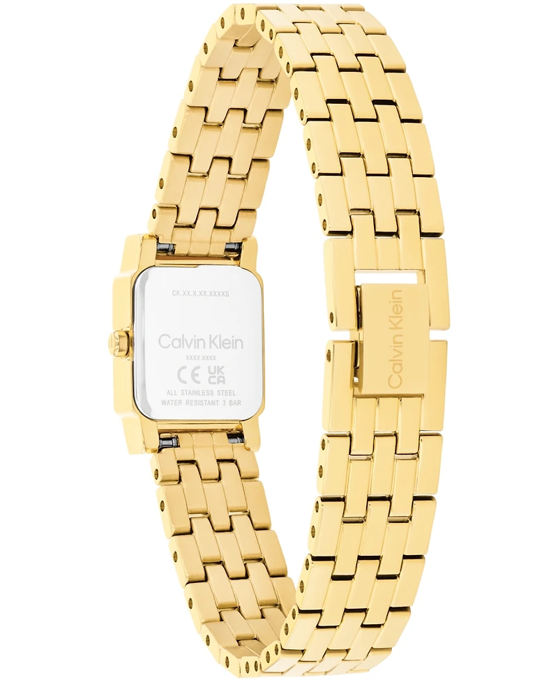 Calvin Klein Women's Poise Gold Tone Stainless Steel Bracelet Watch, 16mm