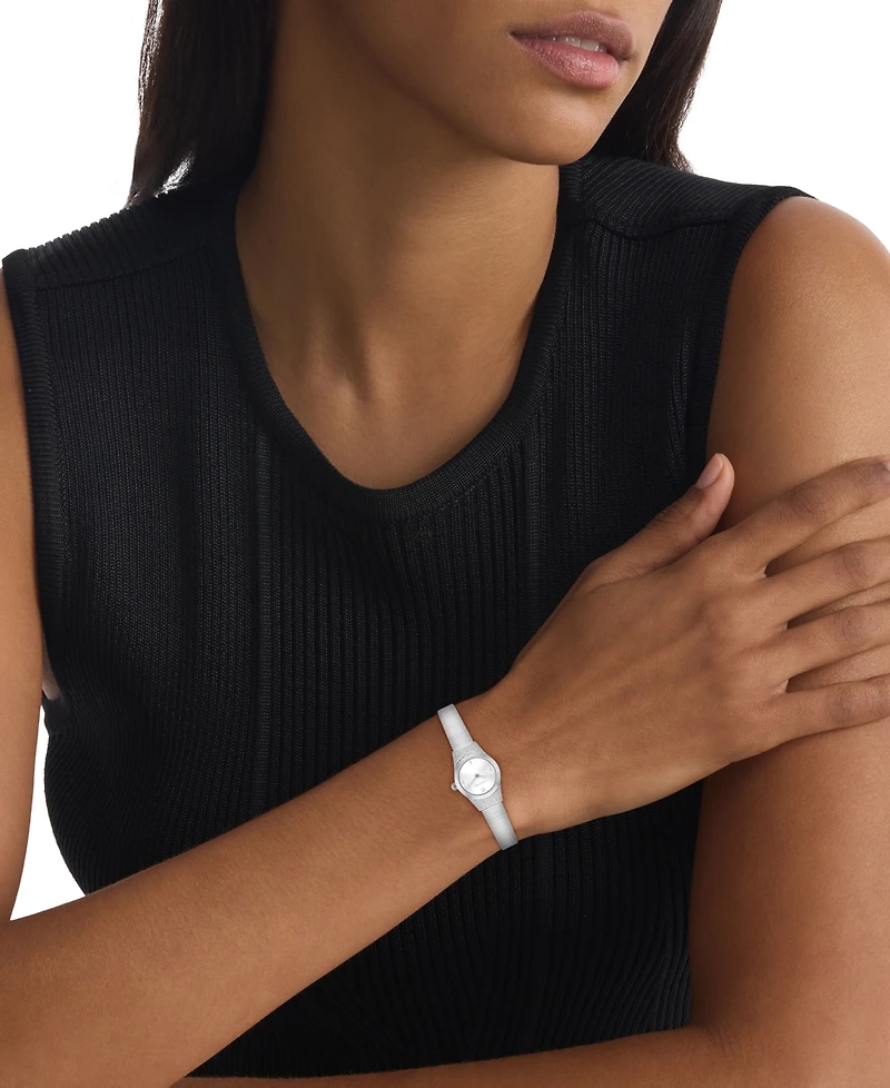 Calvin Klein Women's Contemporary Silver Tone Stainless Steel Mesh Bracelet Watch, 18mm
