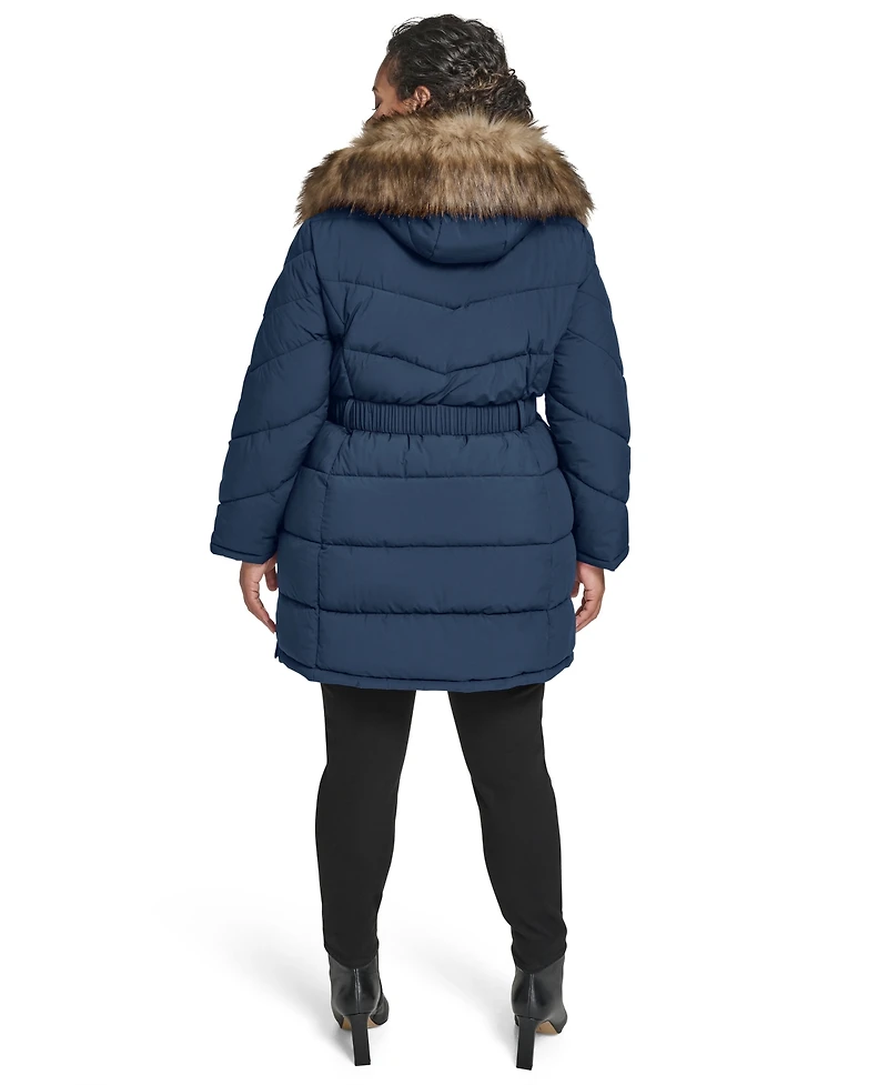 Tommy Hilfiger Plus Hooded Puffer Coat