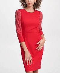 Calvin Klein Women's Bling Sleeve Sheath Dress