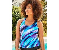 Swimsuits for All Women's Chlorine Resistant Racerback Tankini Top