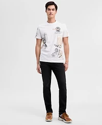 Guess Men's 1981 Postage Embroidered & Print T-Shirt