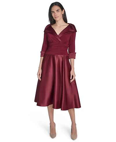 Jessica Howard Petite Rhinestone 3/4-Sleeve Dress
