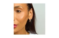 Lucy Quartermaine Petal Hoops Medium in Gold Vermeil