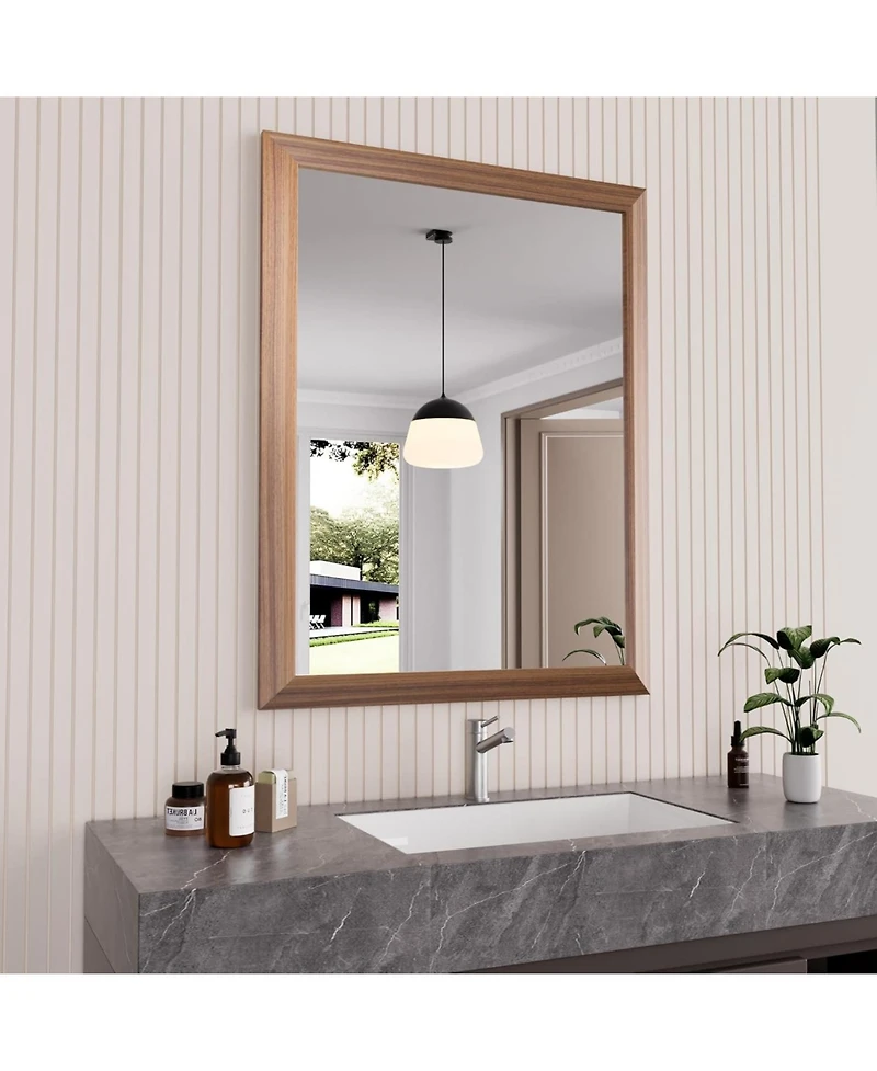 Amorho Bathroom Mirror, 72" x 36" Inch Thick Metal Framed Wall Mirrors for Over Sink, Bedroom, Living Room, Entryway